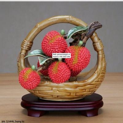 TƯỢNG SỨ THỦ CÔNG - GIỎ QUẢ VẢI